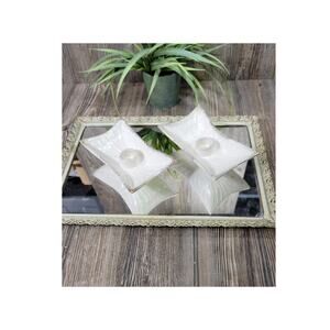 Vintage MCM Candle Holders 559, Rectangle Ceramic Pair